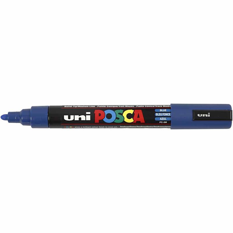 Posca Verfstift medium conische punt Donkerblauw