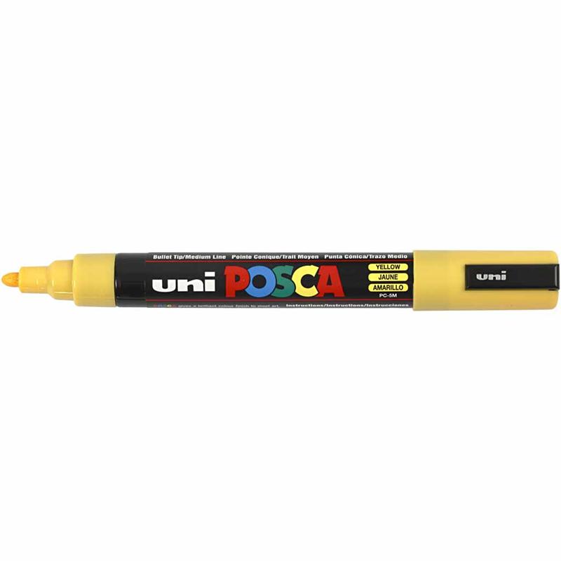 Posca Verfstift medium conische punt Geel