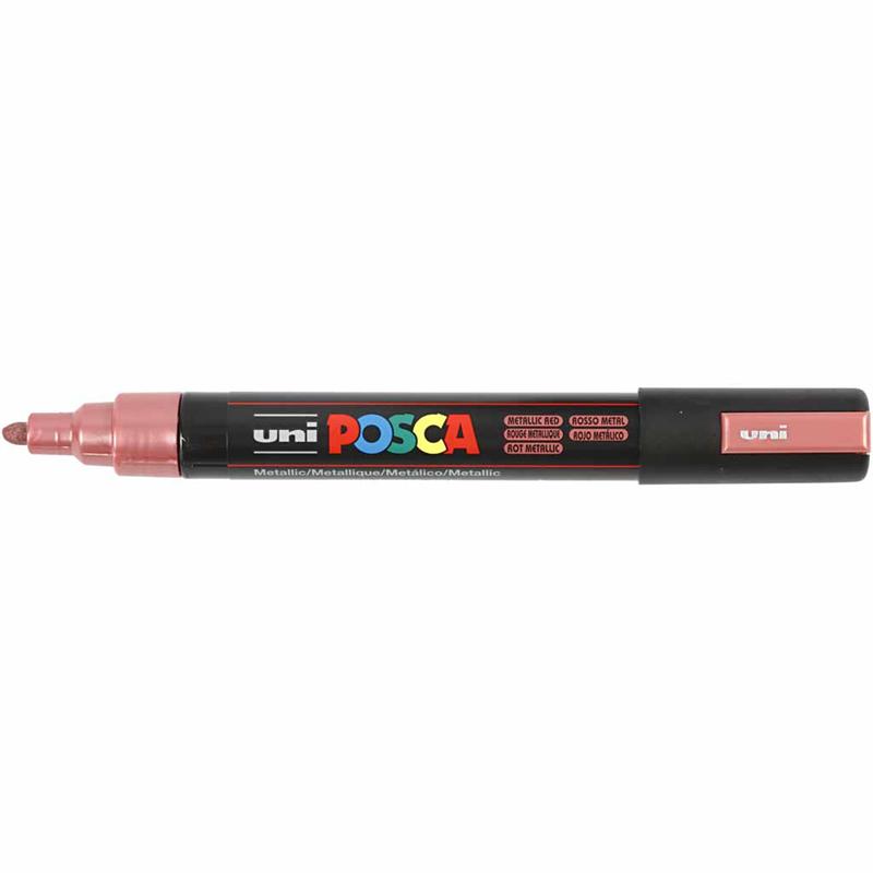 Posca Verfstift medium conische punt Metallic rood