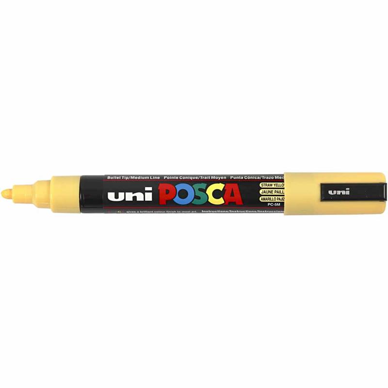 Posca Verfstift medium conische punt Strogeel