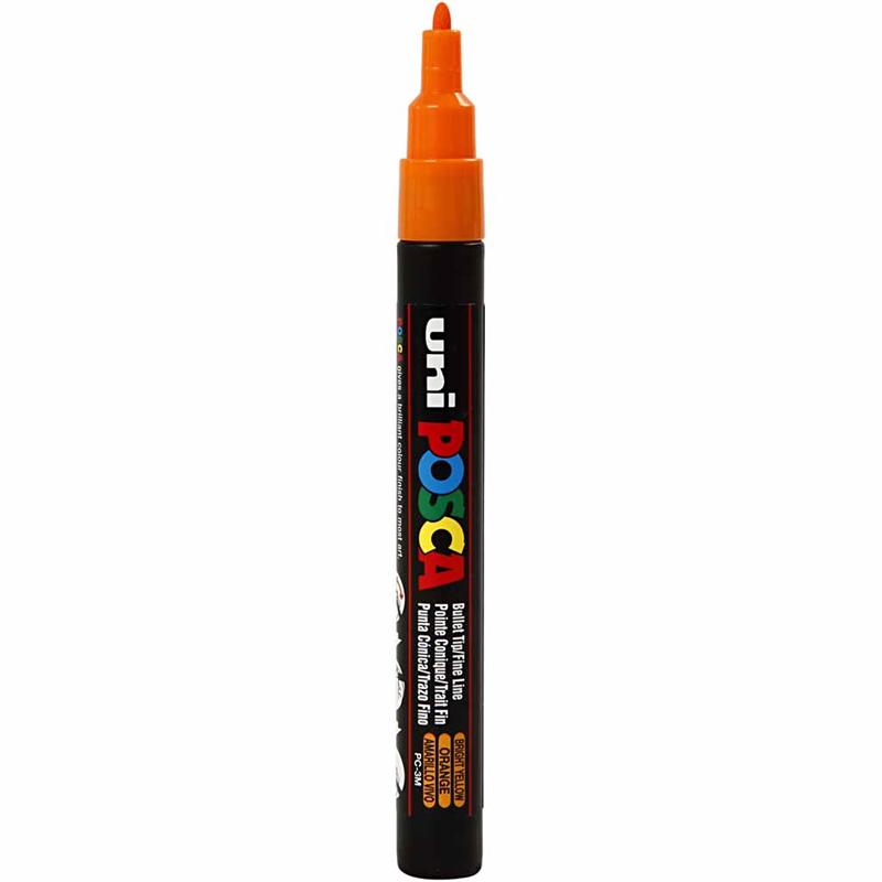 Posca verfstift PC3M Fijne conische punt - Donkeroranje