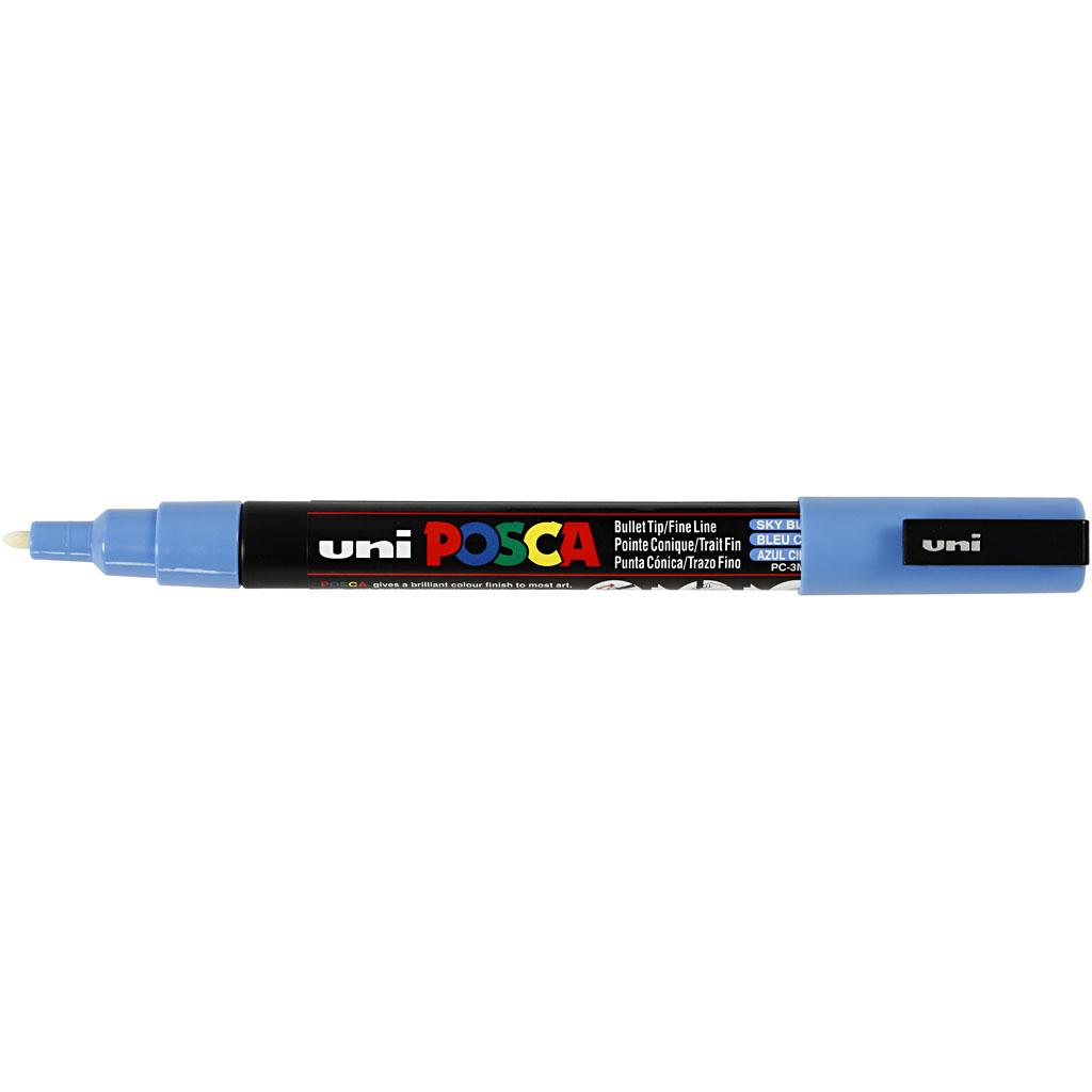 Posca verfstift PC3M Fijne conische punt - Helderblauw