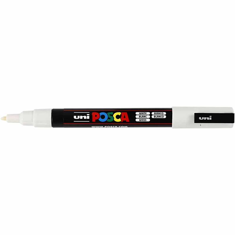 Posca verfstift PC3M Fijne conische punt - Wit