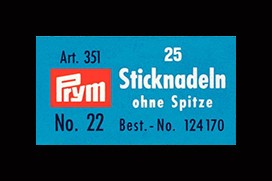 Borduurnaalden z. punt staal No. 22 zilverkl. 0,90 x 40 mm, 25 stuks