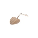 Hart in hout, 7cm - hanger