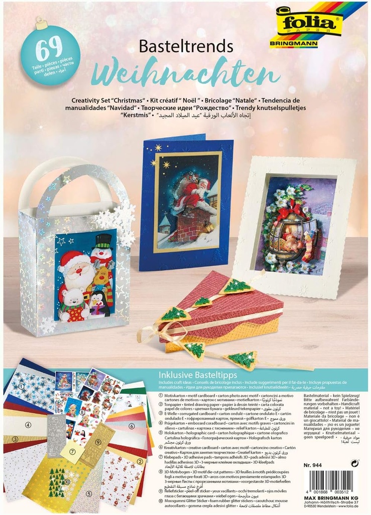 Creativiteitspakket X-MAS, 69 delen