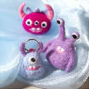 Mini Hobbyset Naaldvilten, diverse kleuren, Monster, 1 doos