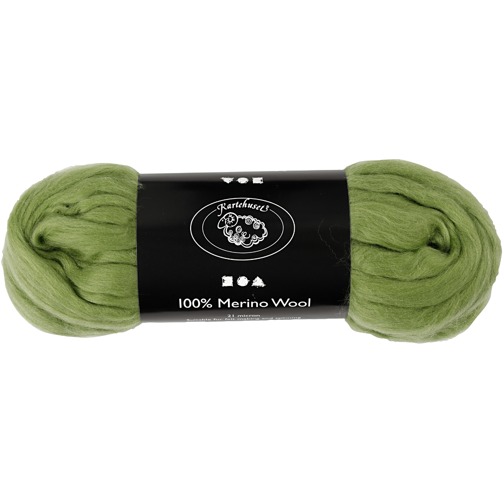 Merino wol, 21 micron, 100 gr cactus