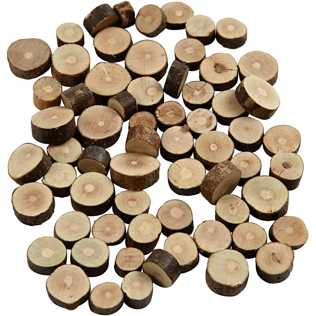 Hout mix, d: 10-15 mm, dikte 5 mm, 230 gr