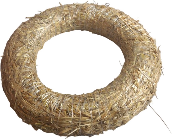 Couronne en paille, d: 21 cm, ép. 2 cm, 1 pièce