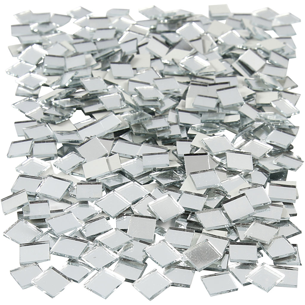 Mozaiek-spiegel tegels, 10x10 mm, dikte 2 mm - 500 stuks