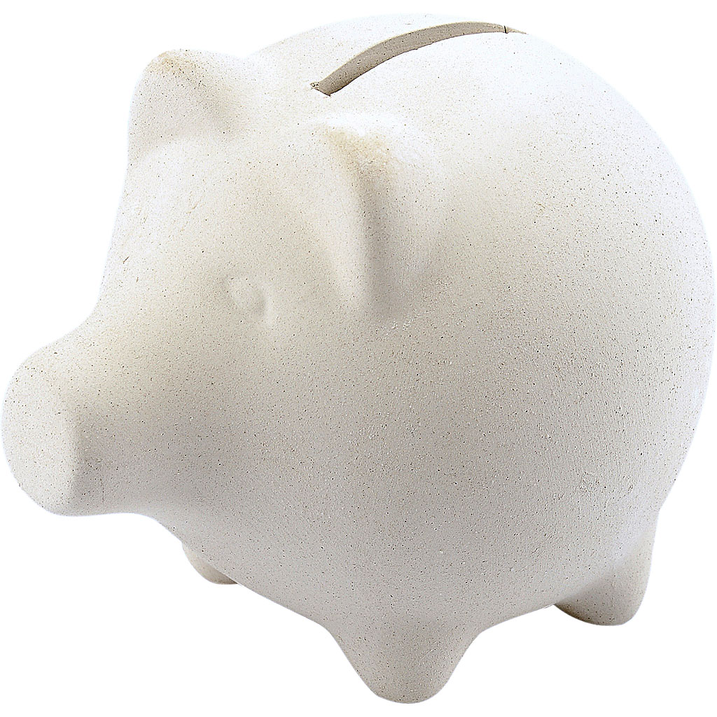 Tirelires cochon, H: 9 cm, L: 11 cm, 10 pièce/ 1 boîte