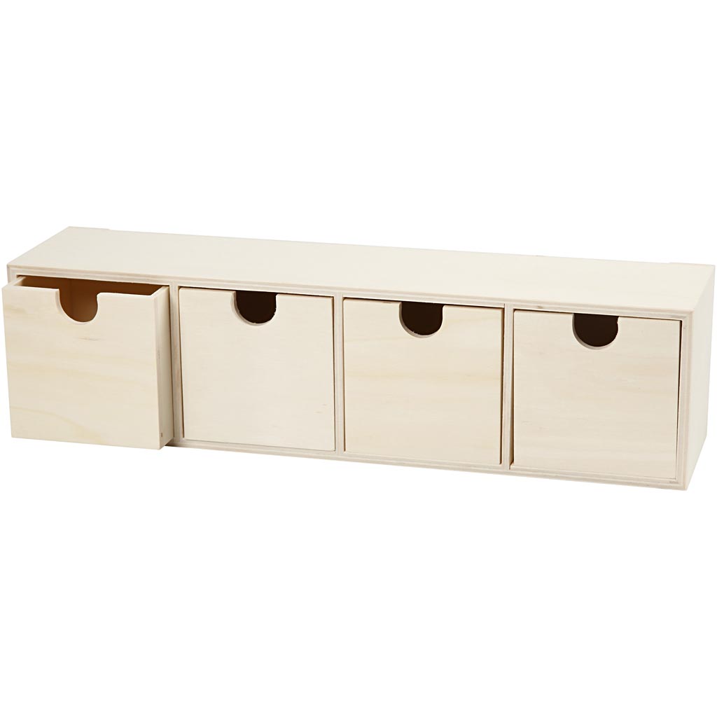 Ladenkast met 4 lades, 9.2x34.7 cm - Triplex