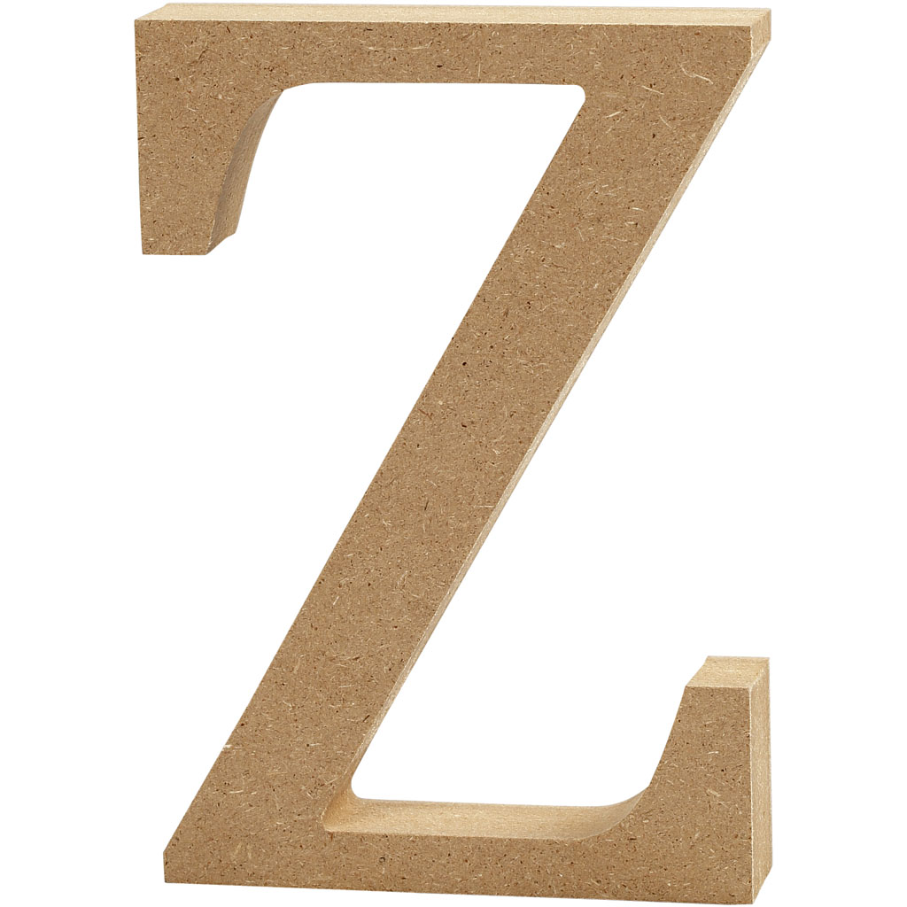 Letter MDF, H: 13 cm, dikte 2 cm - Z