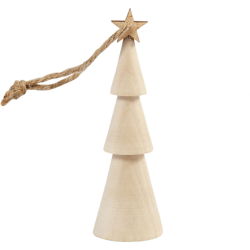 Sapin de Noël, H: 9 cm, 1 pièce