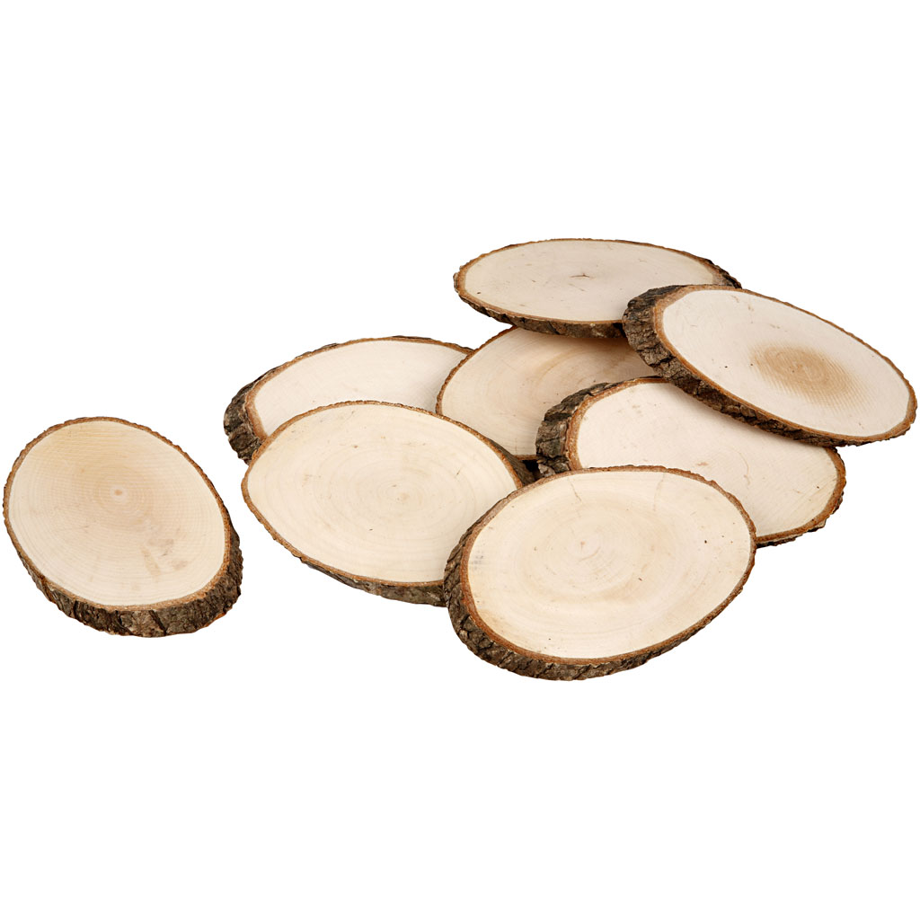 Disques en bois, ép. 8 mm, 12 pièce