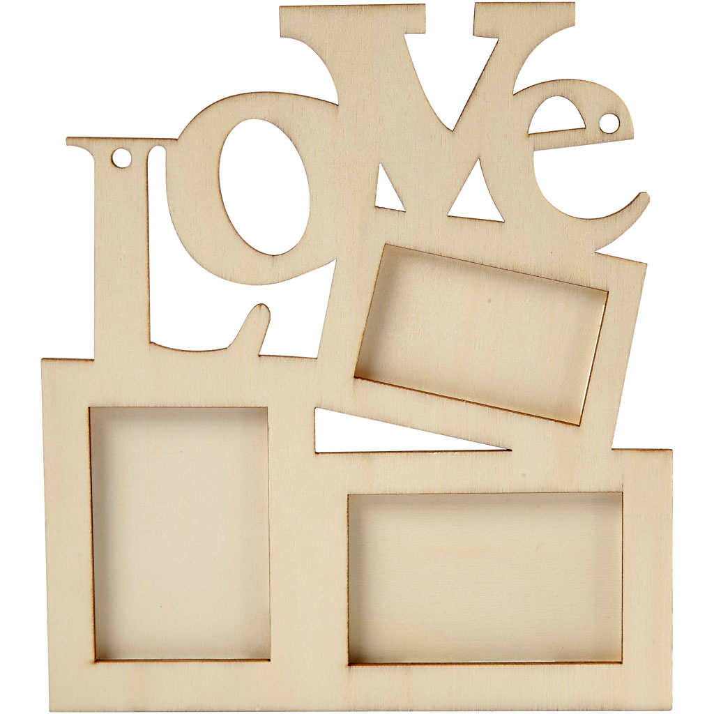 Fotolijst love, 20x16x0.7 cm - MDF