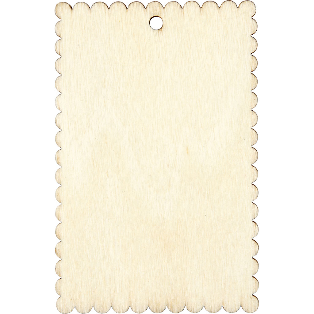 Labels hout, 8 x 5,2 cm - 8 stuks