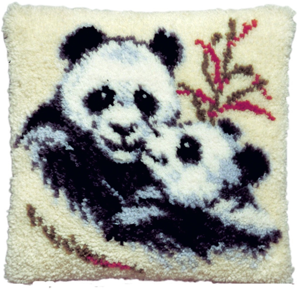 Knoopkussens 40x40cm, Panda's