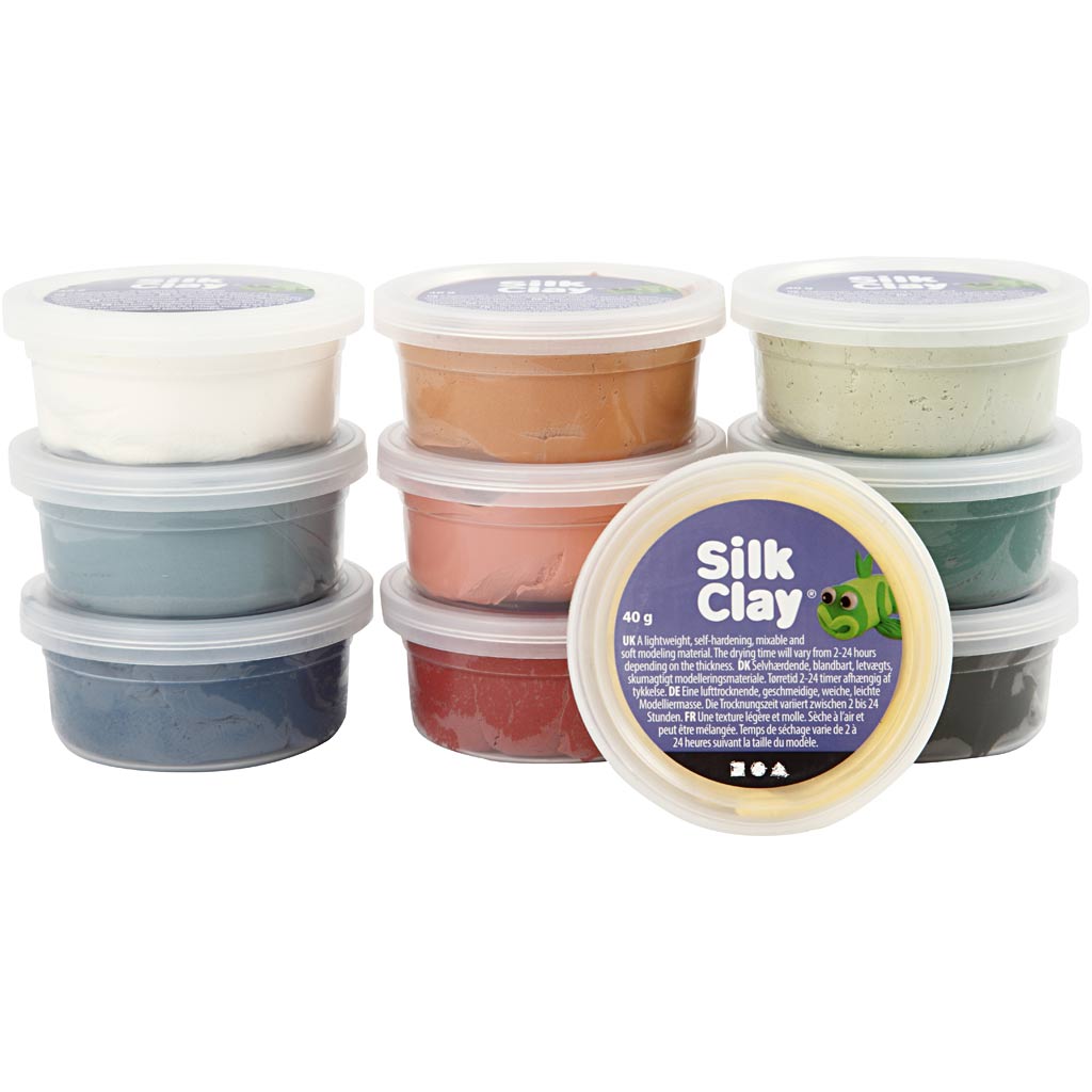 Silk Clay®, diverse kleuren, 10x40 gr