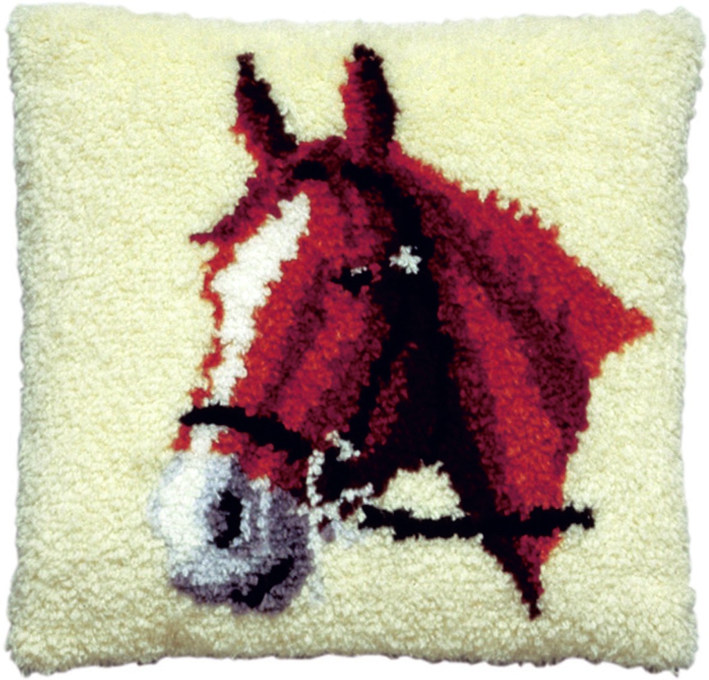 Knoopkussens 40x40cm, Paard