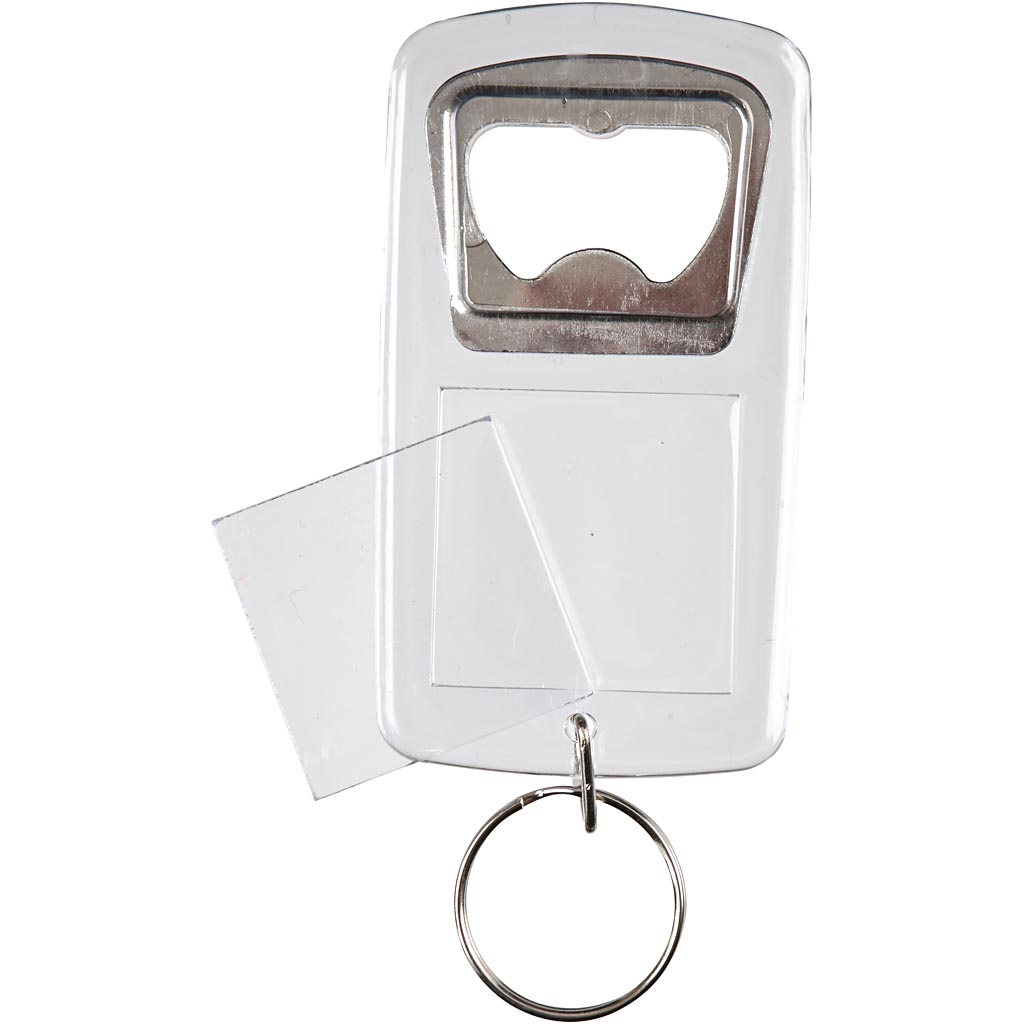 Sleutelhanger, voor foto  - flesopener, 5 stuks