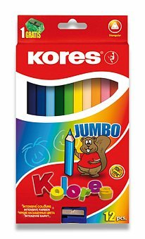 Kores crayon Couleur Jumbo 12p