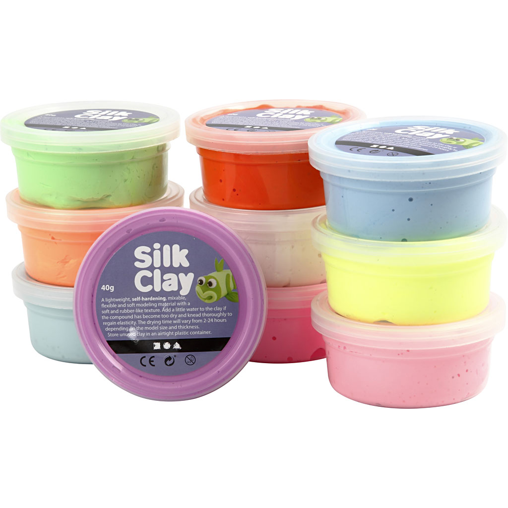 Silk Clay®, diverse kleuren, 10x40 gr