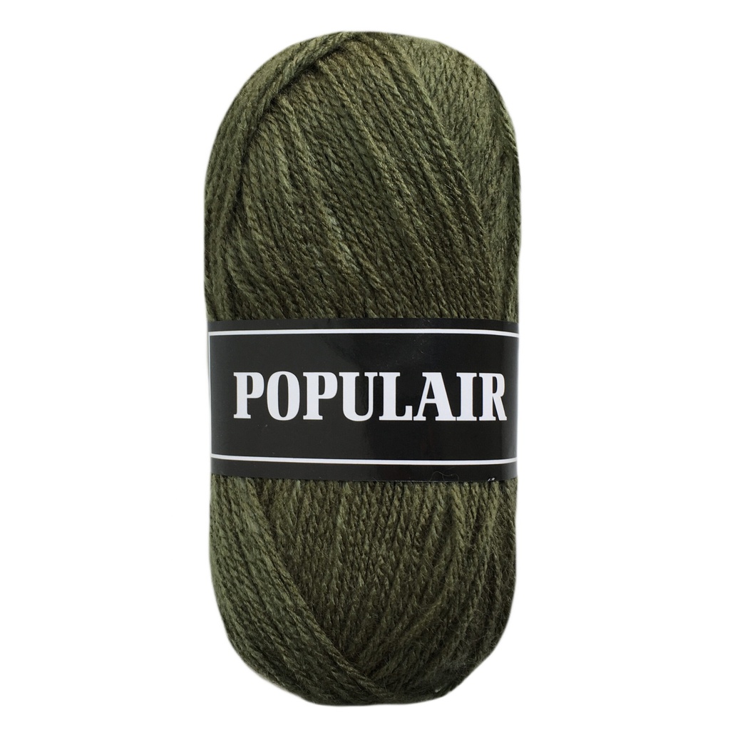 Laine acrylique Populair 20 x 50gr. vert olive (79)