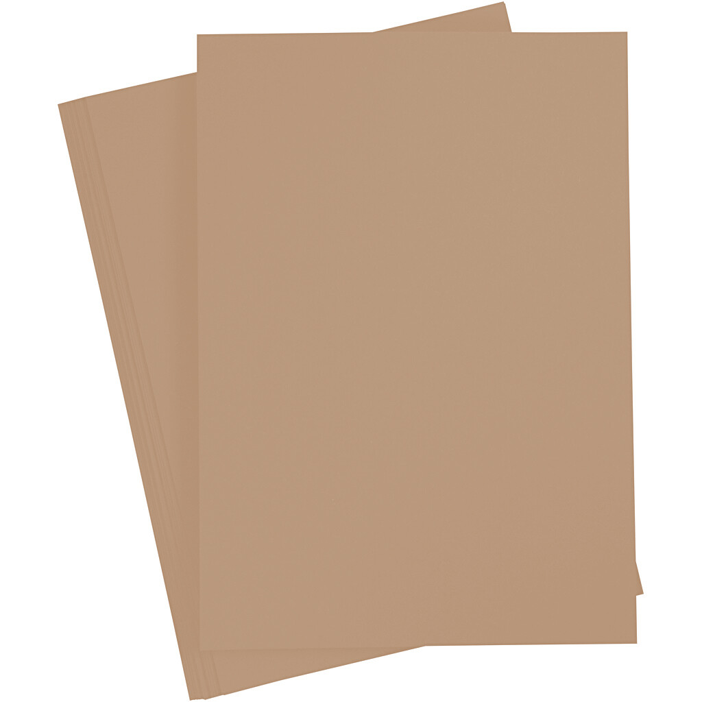 Getint papier 130g/m², DIN A4, 100 vellen, hertenbruin