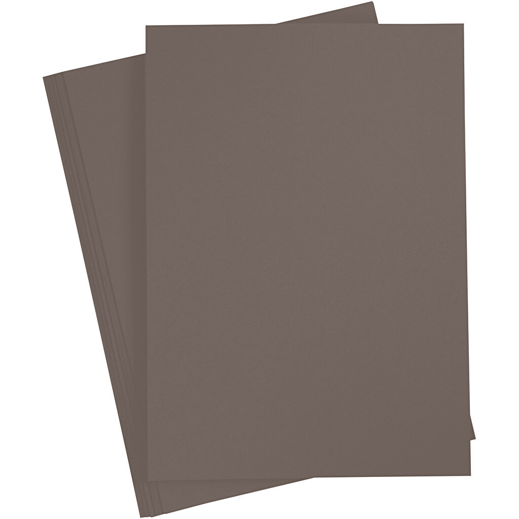 Papier à dessin teinté 130g/m², DIN A4, 100 flles, brun foncé