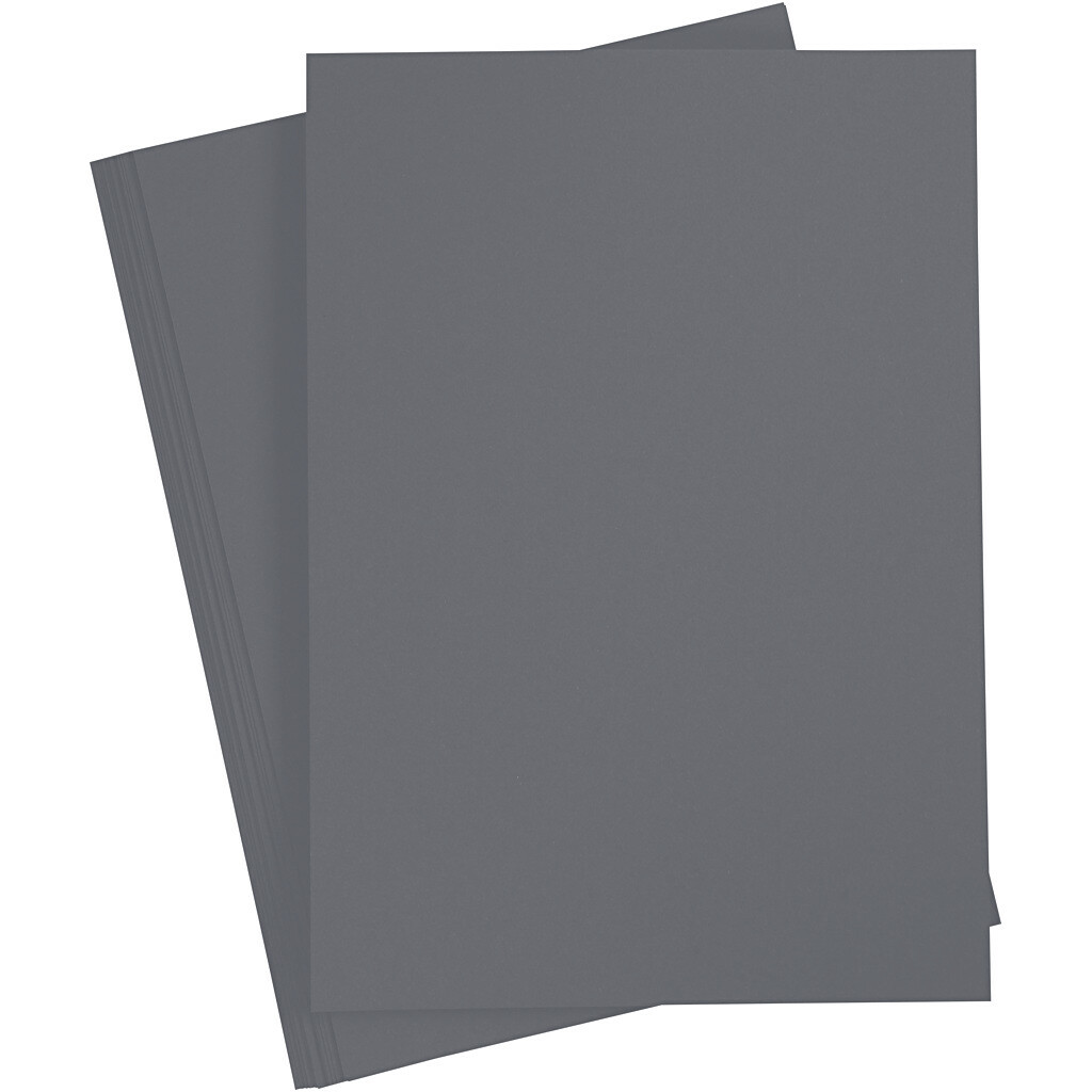 Papier à dessin teinté 130g/m², DIN A4, 100 flles, anthracite