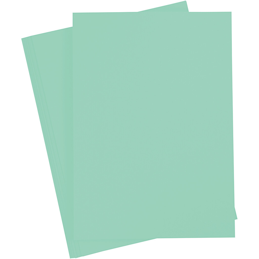 Papier à dessin teinté 130g/m², DIN A4, 100 flles, vert menthe