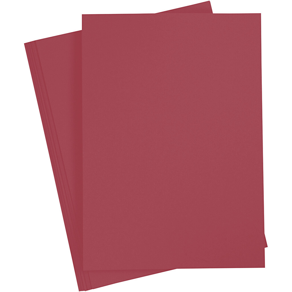 Getint papier 130g/m², DIN A4, 100 vellen, donkerrood