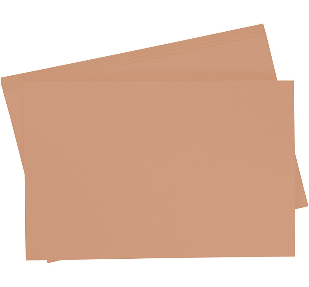 Getint papier 130g/m², 50x70cm, 10 vellen, lichtbruin