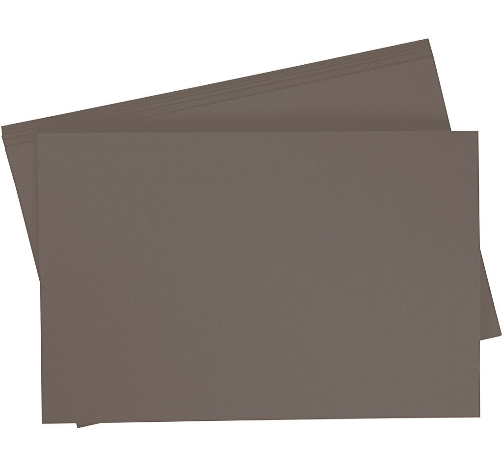 Getint papier 130g/m², 50x70cm, 10 vellen, donkerbruin