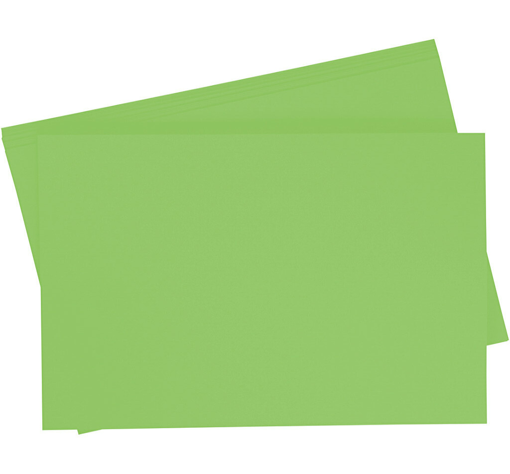 Getint papier 130g/m², 50x70cm, 10 vellen, lichtgroen