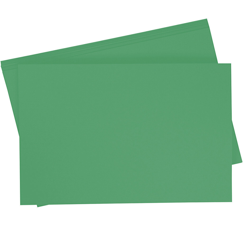 Getint papier 130g/m², 50x70cm, 10 vellen, mosgroen