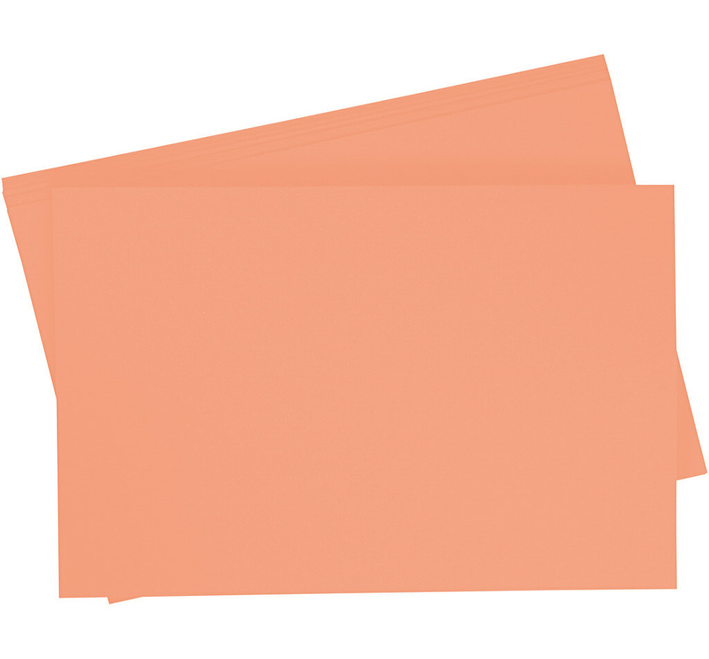 Getint papier 130g/m², 50x70cm, 10 vellen, zalm