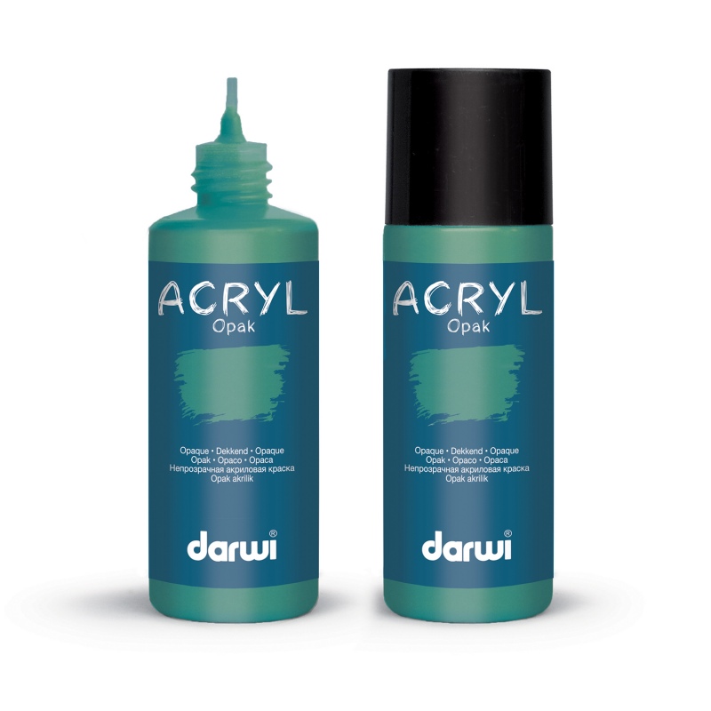 Darwi Acryl Opak acrylverf, 80ml, Donkergroen (626)