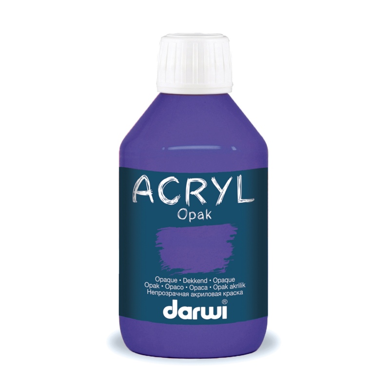 Darwi Acryl Opak acrylverf, 250ml, Paars (900)