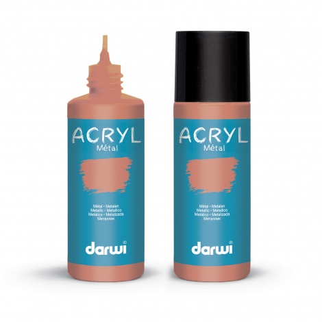 Darwi Acryl Metallic acrylverf, 80ml, Koper (057)