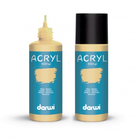 Darwi Acryl Metallic acrylverf, 80ml, Goud (050)