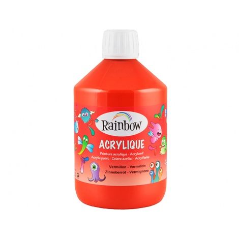 Rainbow educatieve acrylverf, 500ml, Vermiljoen (490)