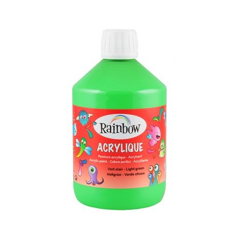 Rainbow educatieve acrylverf, 500ml, Licht Groen (611)