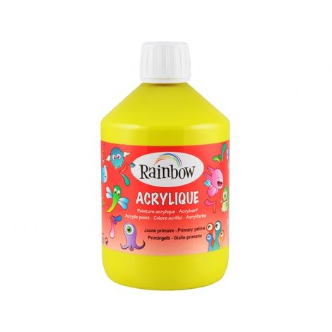 Darwi Rainbow, Acrylique mate 500 ml jaune primaire