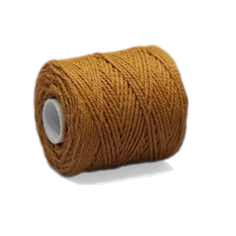 Fil coton (1mm) pour bandes d'amitié 50gr (~45m), brun clair