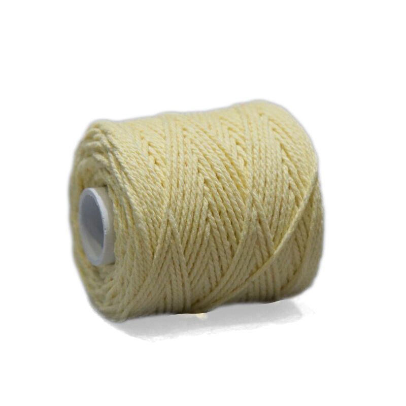 Fil coton (1mm) pour bandes d'amitié 50gr (~45m), jaune vanille