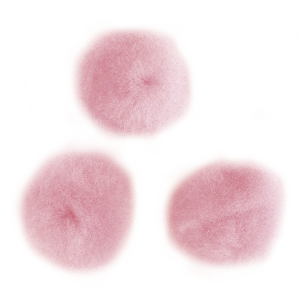 Pompons, 15 mm, 60 pces, Rose