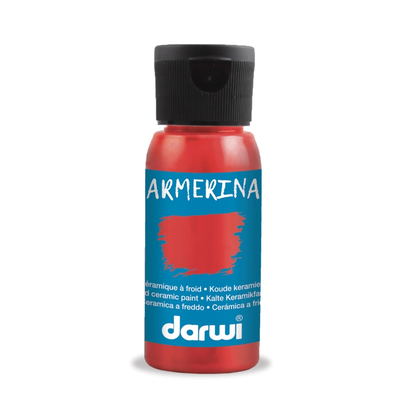 Darwi Armerina koude keramiekverf, 50ml, Vermiljoen